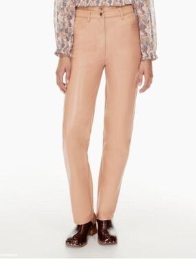 Aritzia Melina High-Waisted Pants — Blush Peach